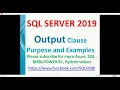 SQL 2019 Tutorials Output Clause in SQL sql output clause query result in sql