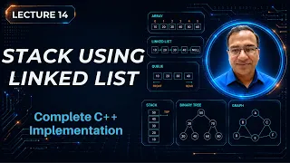 Stack Implementation Using Linked List Stack in C Lecture 14