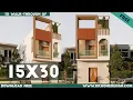 15x30 Feet Small House Design With 3D Elevation Ghar Ka Naksha 3D House Plan