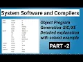 VTU SSC 18CS61 System Software and Compilers Object Code Calculation B E 6th SEM Part 2