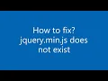 min js does not exist