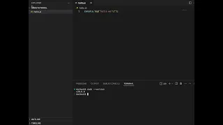 Node js hello world visual studio code