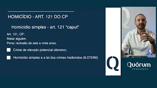 Crimes Contra a Vida - Homicídio - parte 01