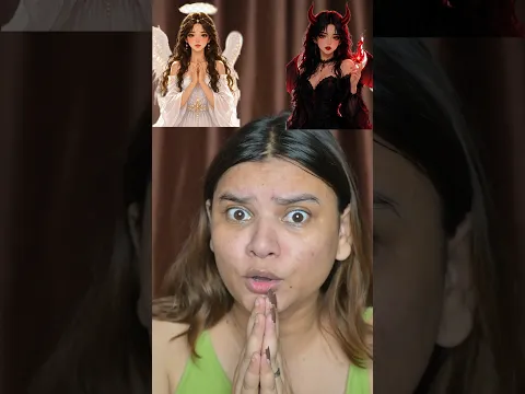 Angel 😇 V/s Devil 😈 Makeup challange 😱||#shorts #funny #thesastamakeup #shorts