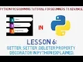 OOP s in Python Getter Setter Deleter property decorator s in OOP s Python explained