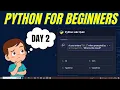 Python for Beginners - MCQ Day2 input and typecasting