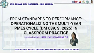 PART I Guidelines On The Multi Year Performance Management And Evaluation System For Teachers 