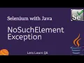 Selenium WebDriver Java NoSuchElementException