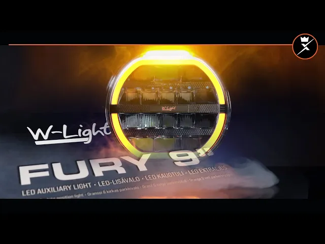 W-LIGHT Fury 9" 12-48V 9000Lm 5500K 16 LED вспомогательная лампа, круглая, черная, ⌀ 229.00 x 85.00mm, R148, R149, R10, R65 cl.1