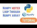 Python NumPy Tutorial For Beginners - Numpy nditer Loop Through Numpy array