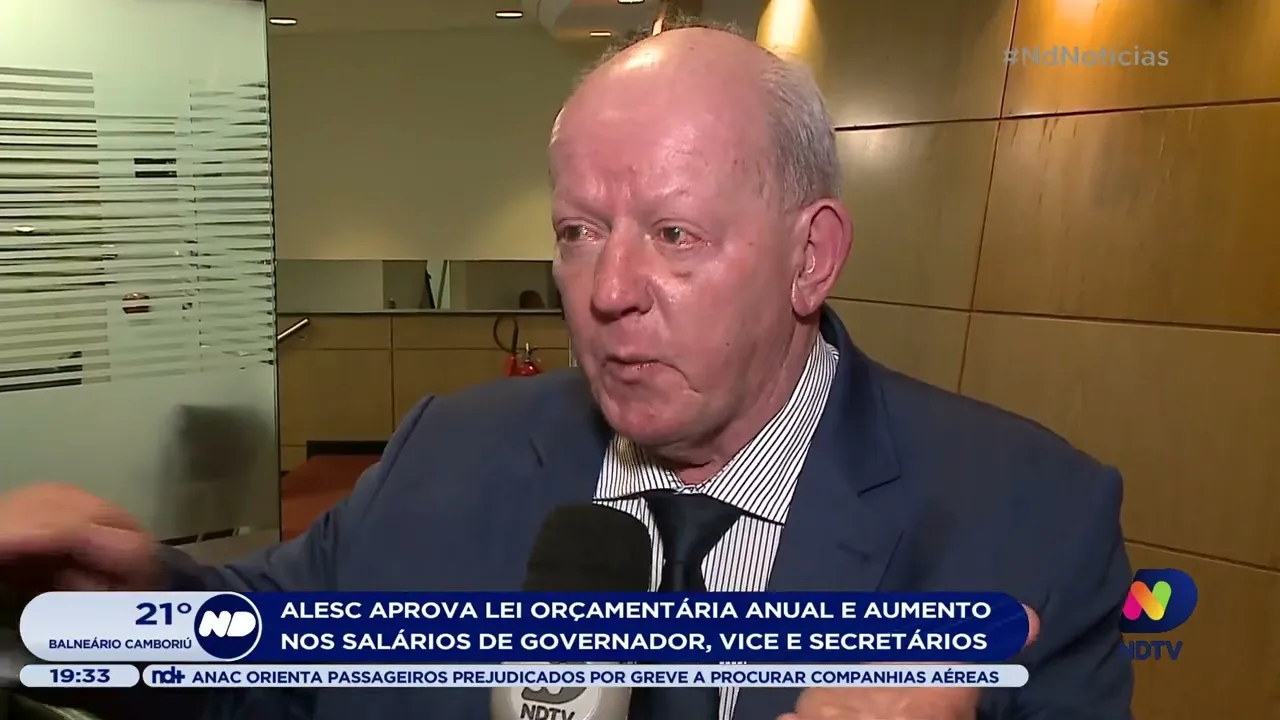 Alesc aprova lei orçamentária anual e aumento nos salários de governador, vice e secretários