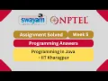 Programming In Java Week 5 Programming Assignment My Swayam