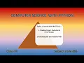 Class 12 Ch 5 File Handling in PYTHON Standard Input Output Error Stream Absolute Relative Path