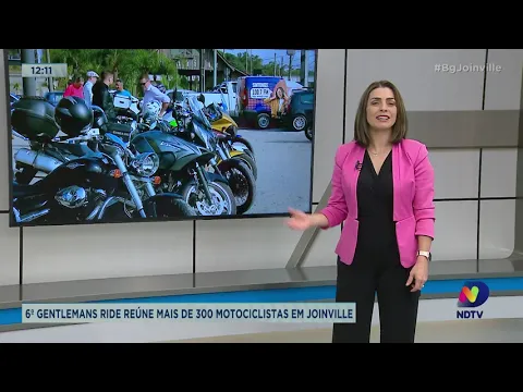 6º Gentlemans Ride reúne mais de 300 motociclistas em Joinville.