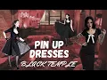 Pin Up Gothic Dresses for Women - Black Temple
