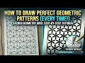 Satisfying Geometric Patterns Step-by-Step Zentangle Art Tutorial