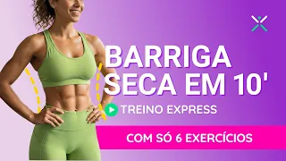 Treino Rápido pra Secar Barriga e Afinar a Cintura em Casa (10 minutos)