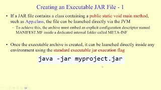 Packaging Java Code in Jar files Why and how to create a Jar file
