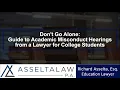 Your Guide to Academic Misconduct Hearings from a Lawyer for College Students