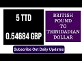 BRITISH POUND TO TRINIDADIAN DOLLAR EXCHANGE RATES TODAY 30 MAY 2025 english pound to tt dollar