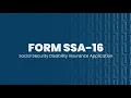 SSA-16 Application Form Explained SSDI Eligibility Requirements