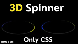 COOL 3D Spinner Using CSS CSS Spin Loader in HTML CSS CSS Animation Tutorial