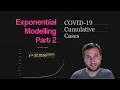 Exponential Modelling COVID data with Excel Desmos Part 2