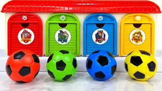 Oddly ASMR Garage | How I Made 6 Soccer Color Balls Spider Man Doors Magic Garage Ful Sound ASMR