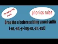Dropping rule e e before the vowel suffix