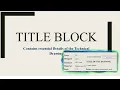 How to Add Create and Edit Title Blocks in SolidWorks Complete Guide