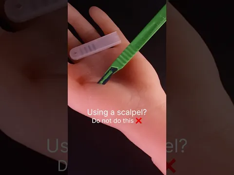 Accidentally stabbed yourself with a scalpel? Try this…