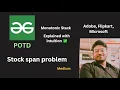 Stock span problem GFG POTD