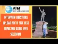 Bell lab Interview Questions Upload PDF if size less than 2MB using Java Selenium Automation
