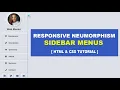 Responsive Neumorphism Sidebar Menus Using HTML and CSS
