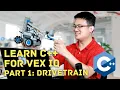 C Tutorial for VEX IQ Part 1 Drivetrain