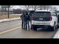 ICE agents arrest a man in front of the KIMT News 3 studios
