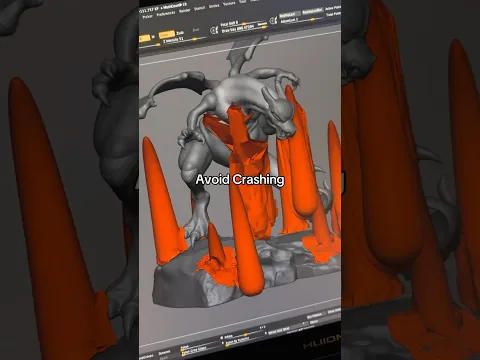 How I bring down my polycount in Z-Brush  to avoid crashing when using dynamic simulations