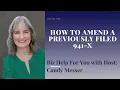 How to Amend a Previously Filed 941-X