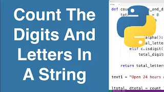 Count The Digits And Letters In A String Python Example