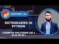 Exercise Solutions lec 30 31 32 33 Python Course For Absolutely Beginners