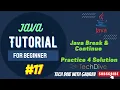 Practice set 4 Solution Java Break Continue Tutorial