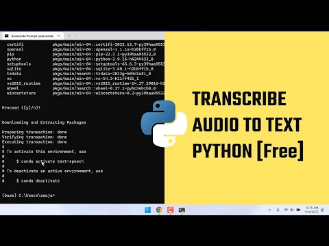Download MP3 How to transcribe audio to text? Audio to text converter | Free | Python 2023