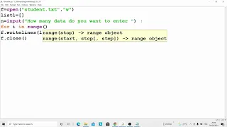 writelines function in python