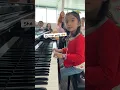 5yo FALLS off chair playing piano!😱🎹😢 #piano #music #pianolesson #pianostudent #classicalmusic