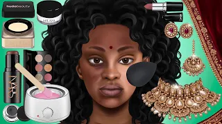 메이크업 ASMR 노숙자에게 신부 전통 화장 해주기 | 오래된 치석 제거 | Bridal makeup for the homeless
