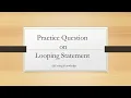 FACTORIAL OF A GIVEN NUMBER LOOPING STATEMENT PRACTICE QUESTION JAVA