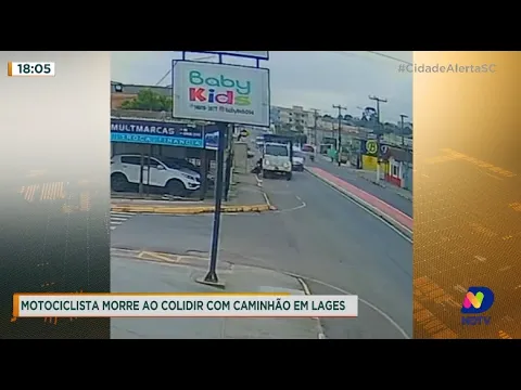 Motociclista morre ao colidir com caminhão em Lages