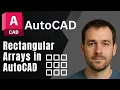 How to Use Rectangular Arrays in AutoCAD 2025 Array Command Tutorial