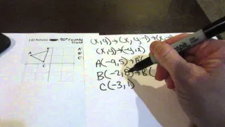 90 Degree Counter Clockwise Rotation Example