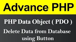 Delete Data from Database using Button PDO in PHP Hindi